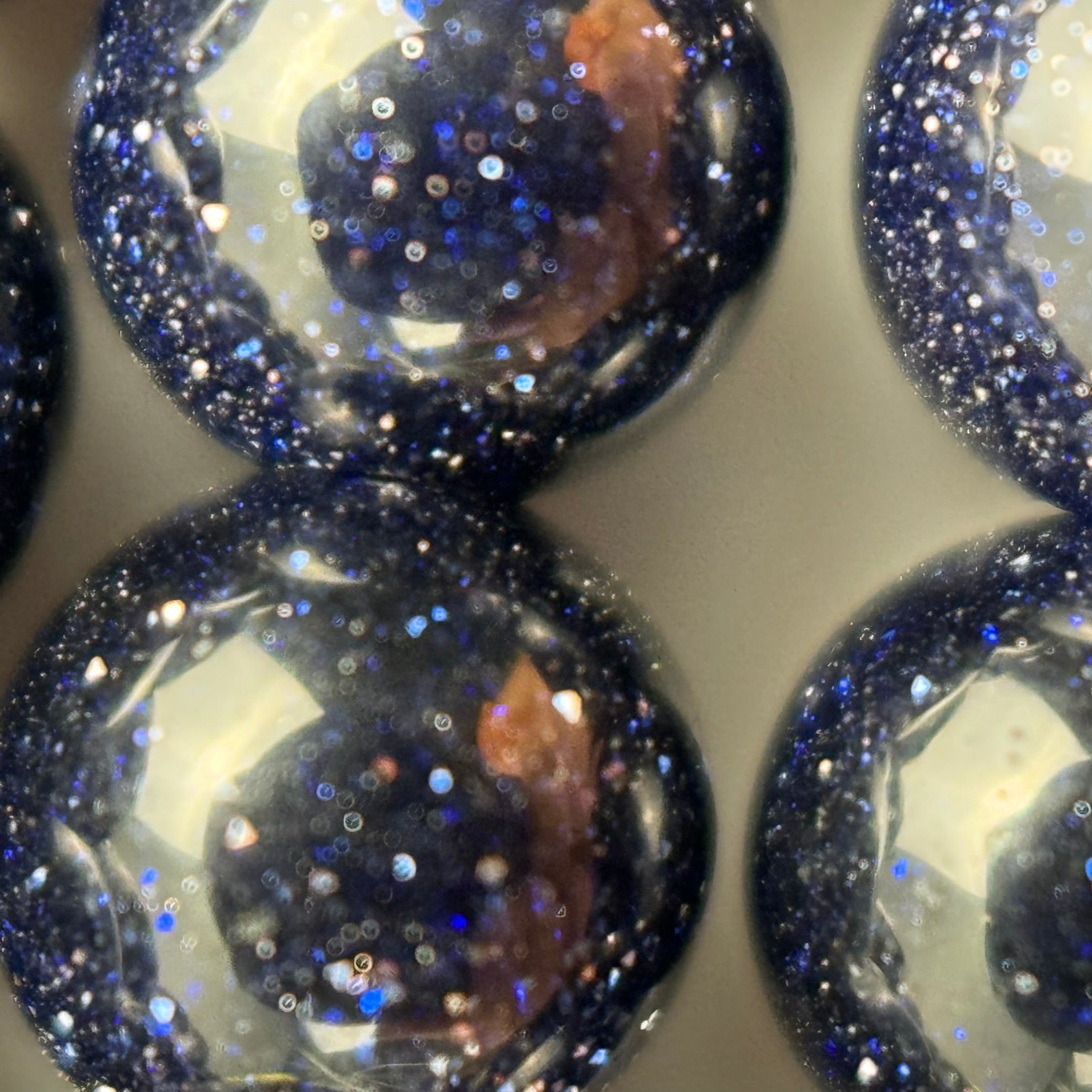 Blue Sandstone Polished Round Beads image 1
