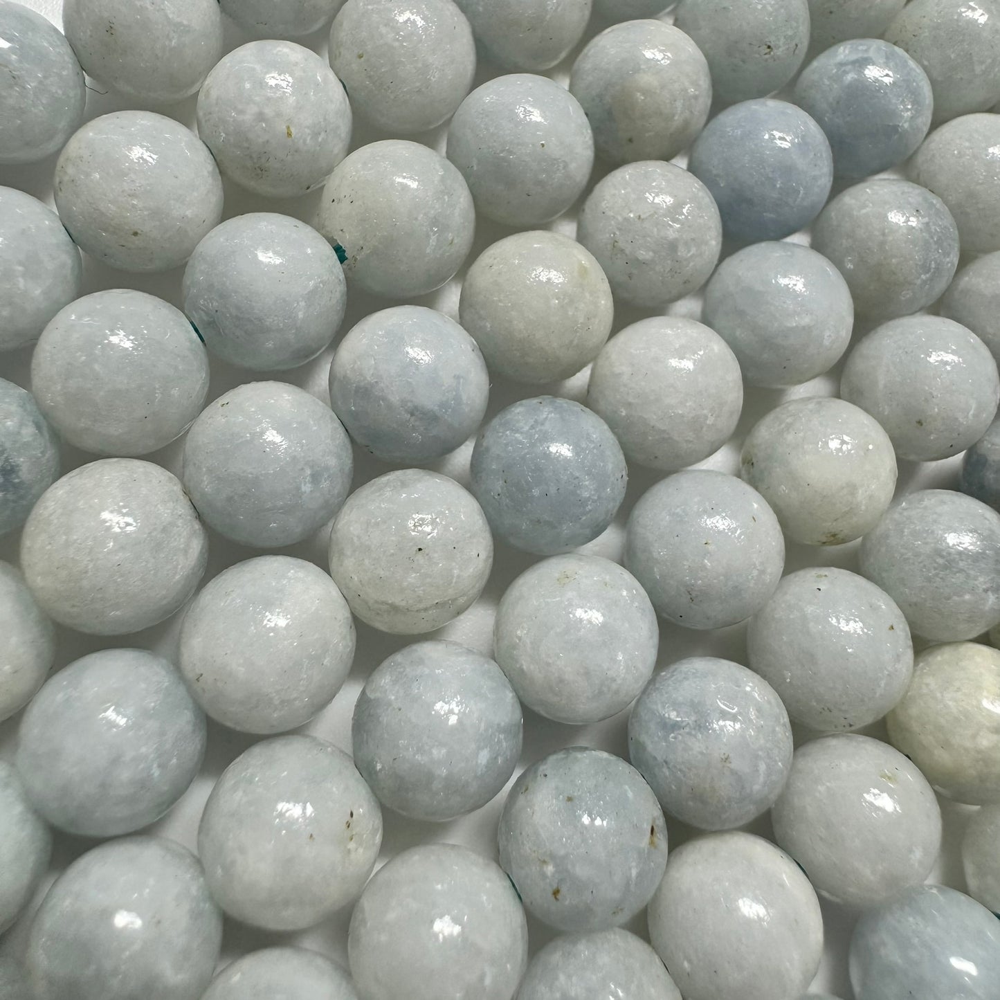 Blue Calcite Polished Round Beads image 1