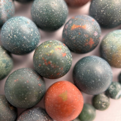 Bloodstone Frosted Round Beads image 4