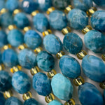 Blue Apatite Faceted Barrel 8 Beads image 5