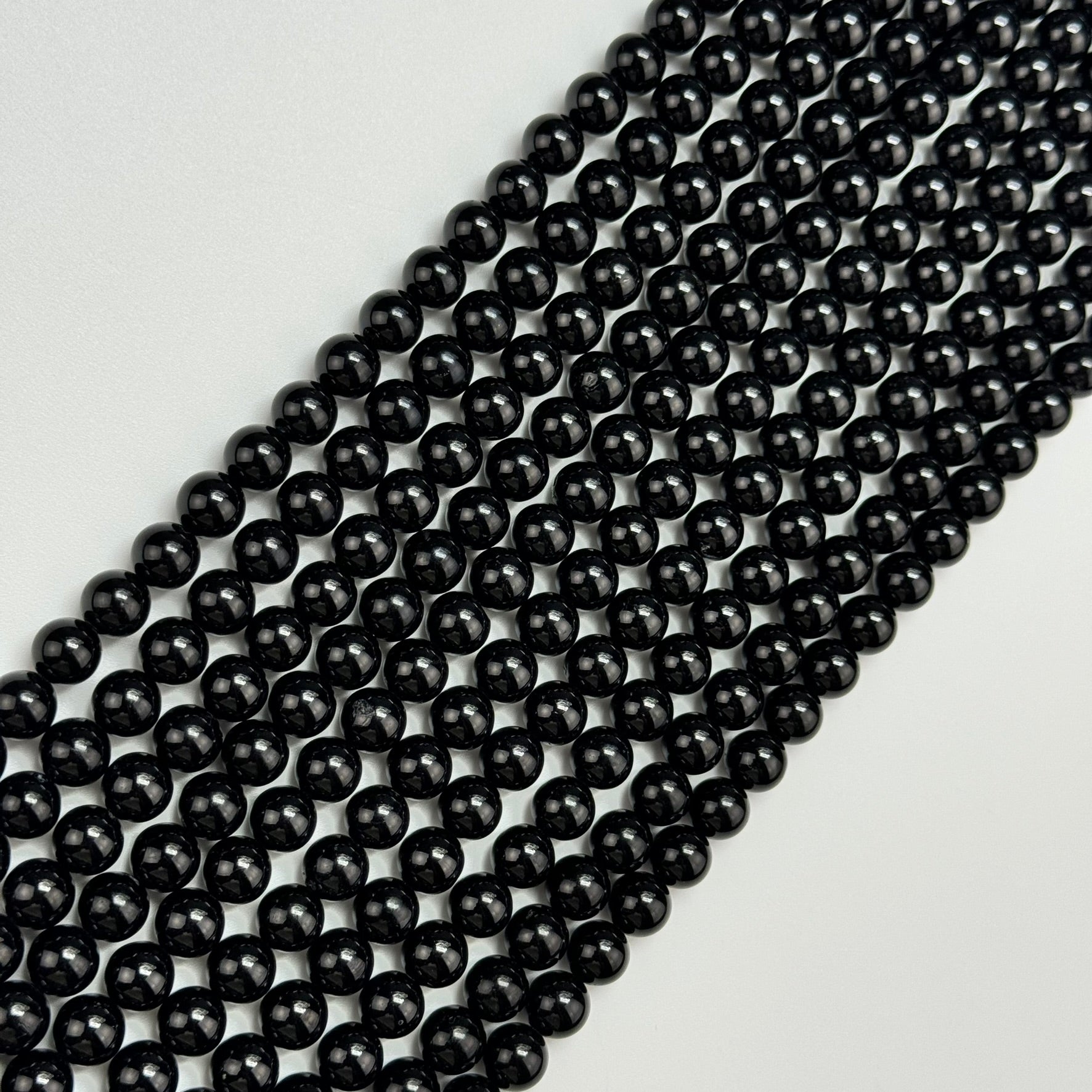 Black Obsidian Polished  Round Beads image 3