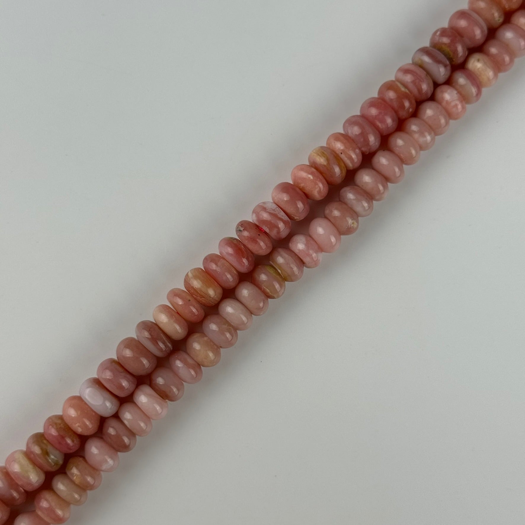 Pink Opal AA Rondelle Polished Beads image 3
