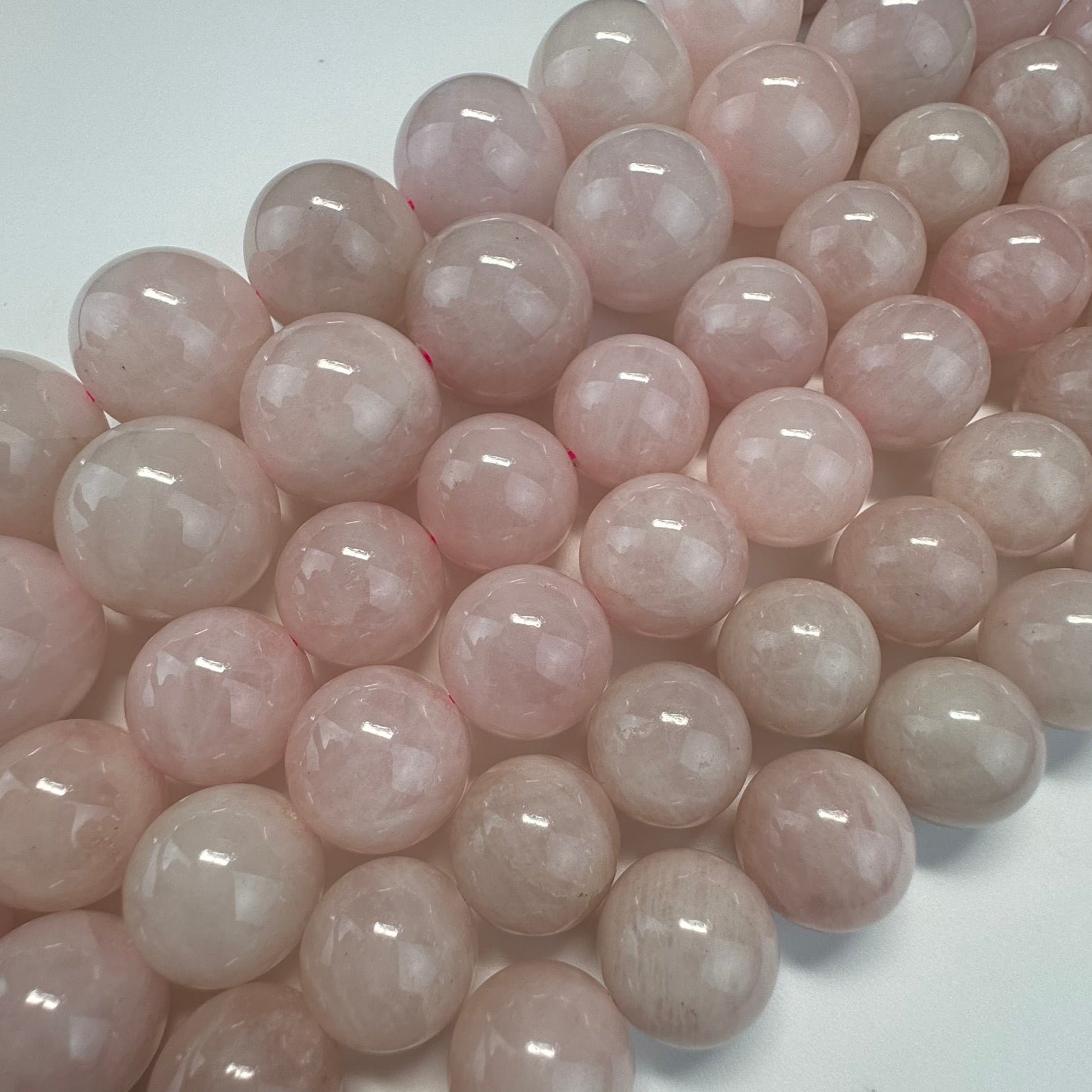 Rose Quartz Polished  Round Beads image 2