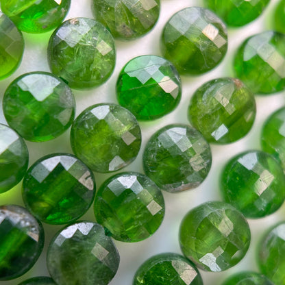 Diopside Lentil Faceted Beads image 9
