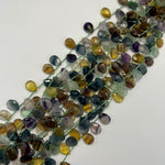 Multicolor Flurite Faceted Pear Shape Beads image 4