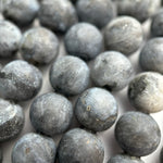 Larvikite Frosted Round Beads image 5