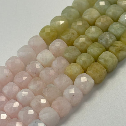 Aquamarine Morganite Square Beads image 0