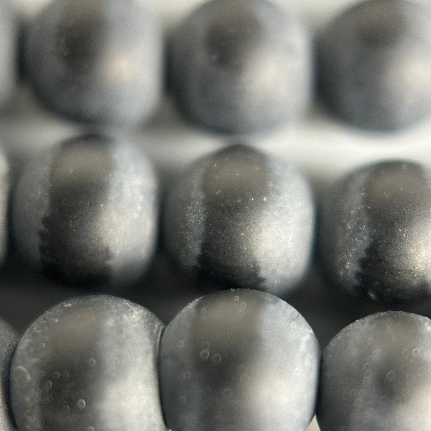 Black Onyx Frosted Round Beads image 3