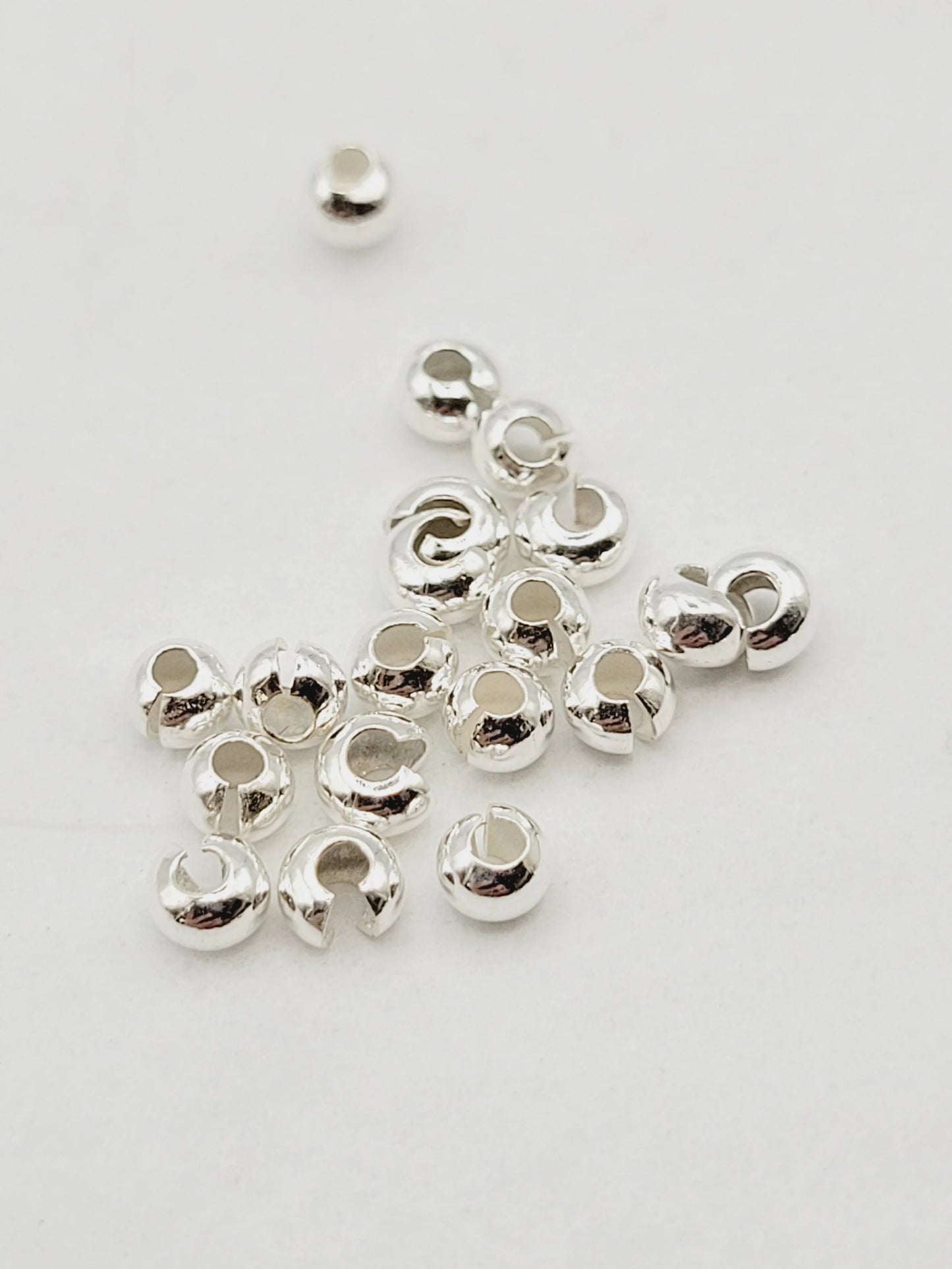 Crimp Covers | 925 Sterling Silver | Available in 3 colours image 2
