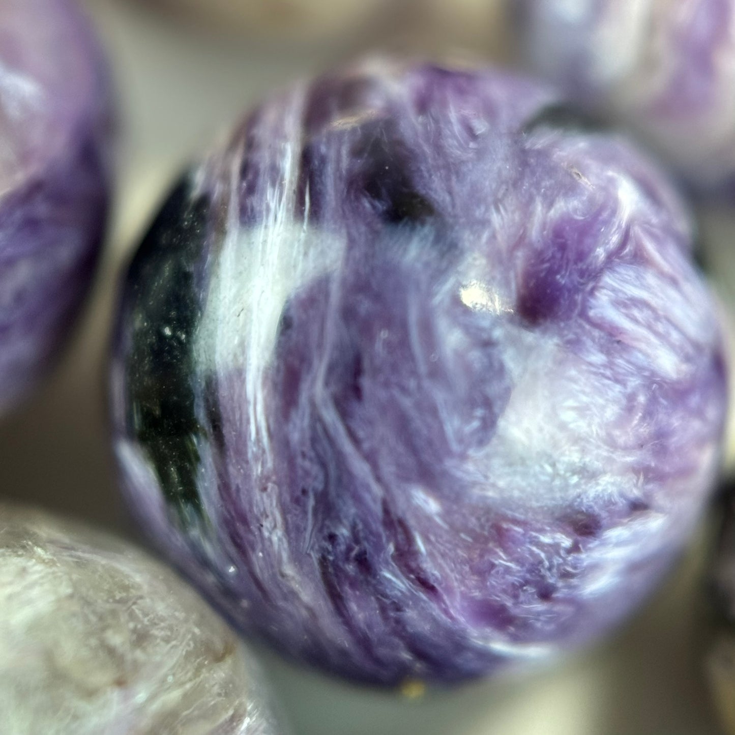 Charoite Polished Round Beads image 8
