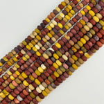 Mookaite Frosted Rondelle  Beads image 3
