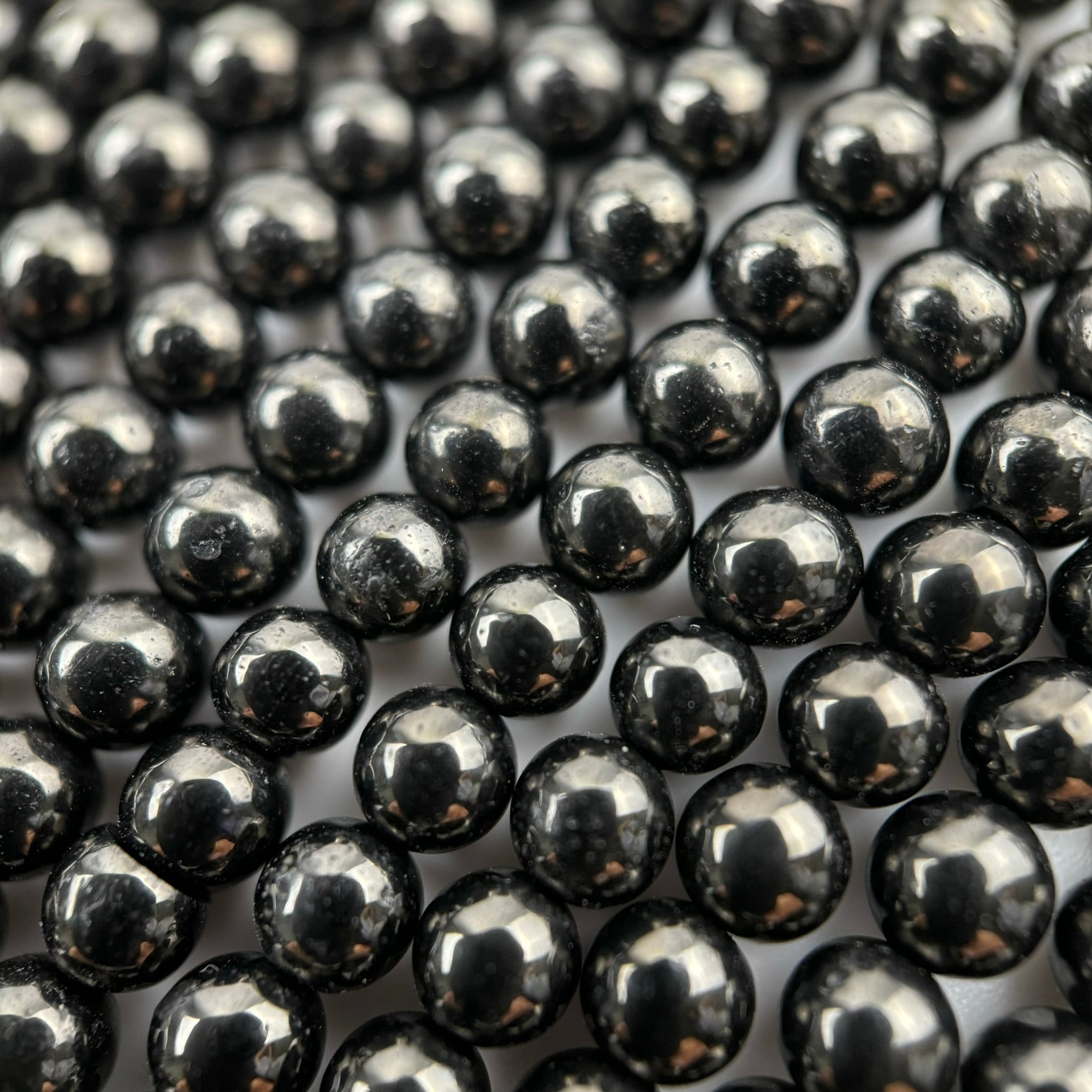 Jet Polished  Round Beads image 2