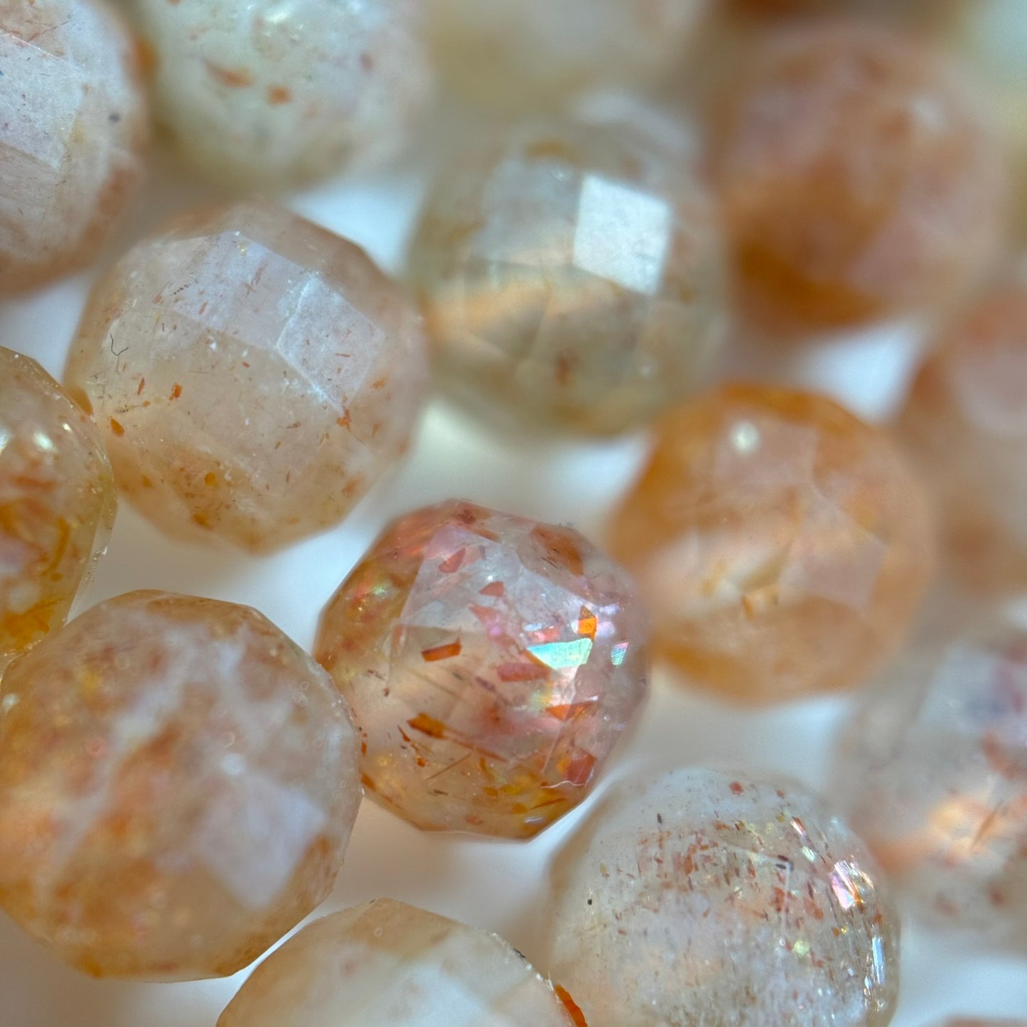 Sunstone Faceted Round Beads (Color B) image 8