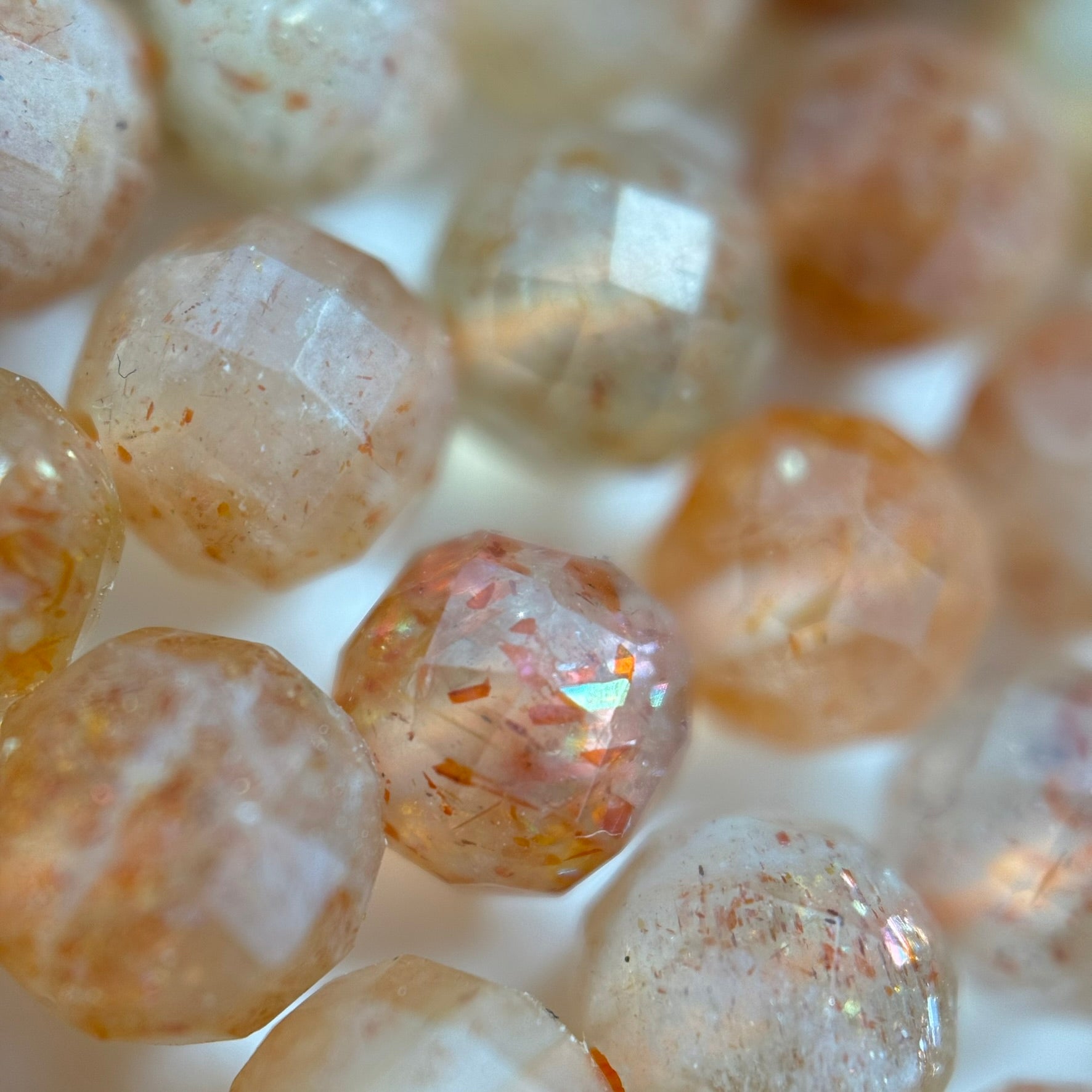 Sunstone Faceted Round Beads (Color B) image 8