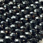Black Spinel Faceted Rondelle Beads image 3