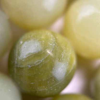 South Jade Serpentine Polished Round Beads image 1