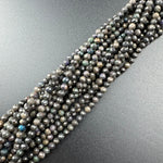 Black Opal Faceted Round Beads image 7