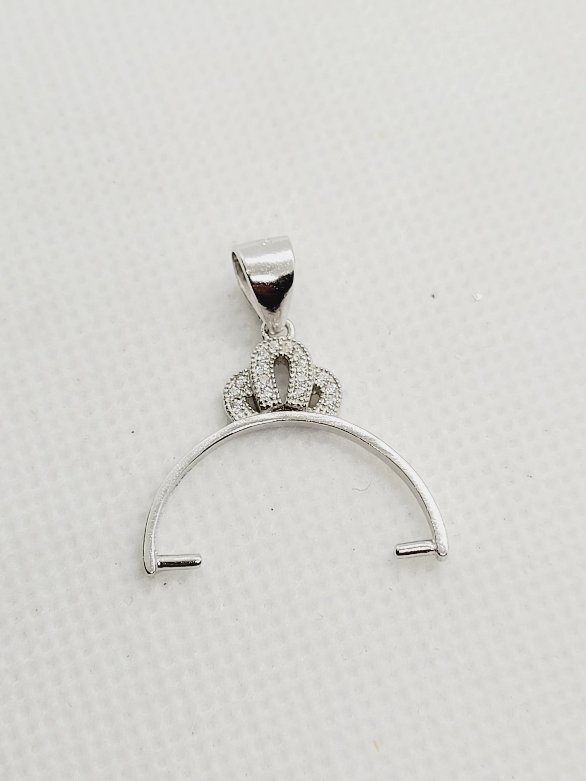 Crown Bail with Cubic Zirconia (3 sizes) image 4