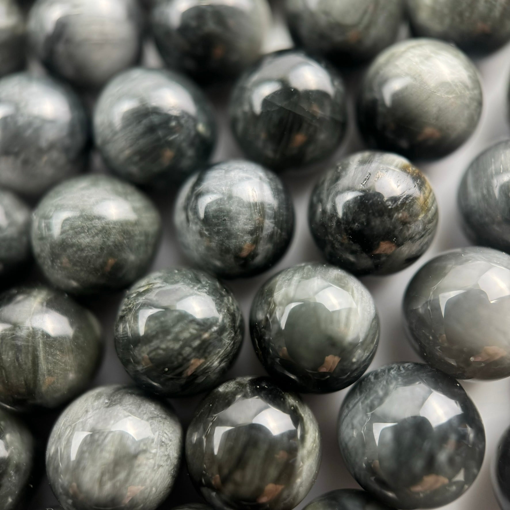 Hawk's Eye Polished  Round Beads image 1
