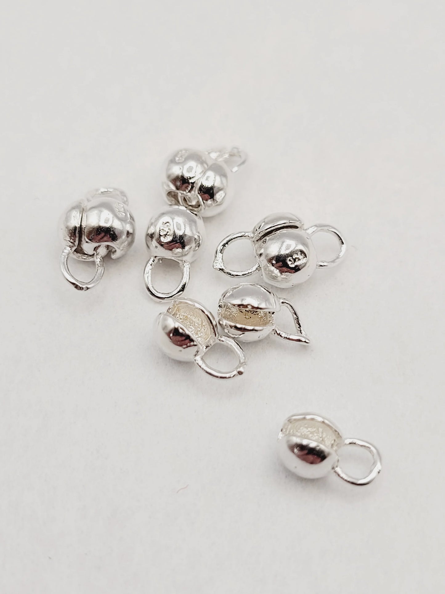 Crimp Cover Jump Ring | 925 Sterling Silver | 10/pkg (3 sizes) image 1