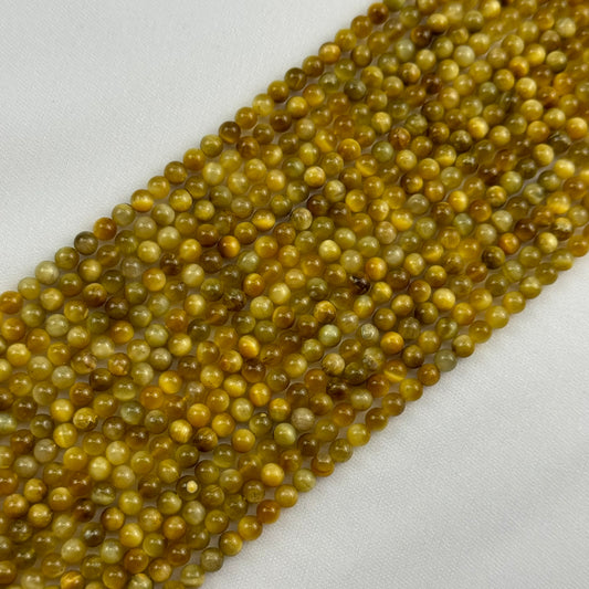 Tiger's Eye Golden Polished Round Beads (AAA Quality)