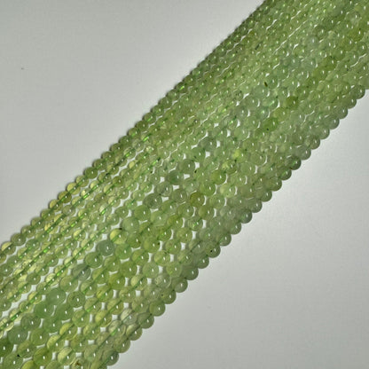 Prehnite Polished Round Beads AA Quality image 4