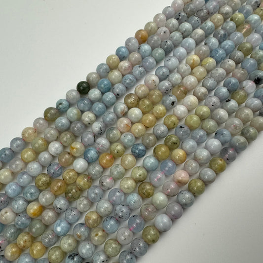 Aquamarine Polished Round Gemstone Beads image 0