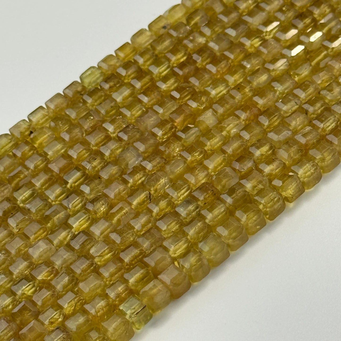 Golden Apatite Square Beads- A quality image 6
