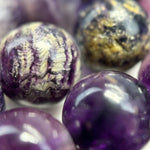 Purple Fluorite Polished  Round Beads image 5