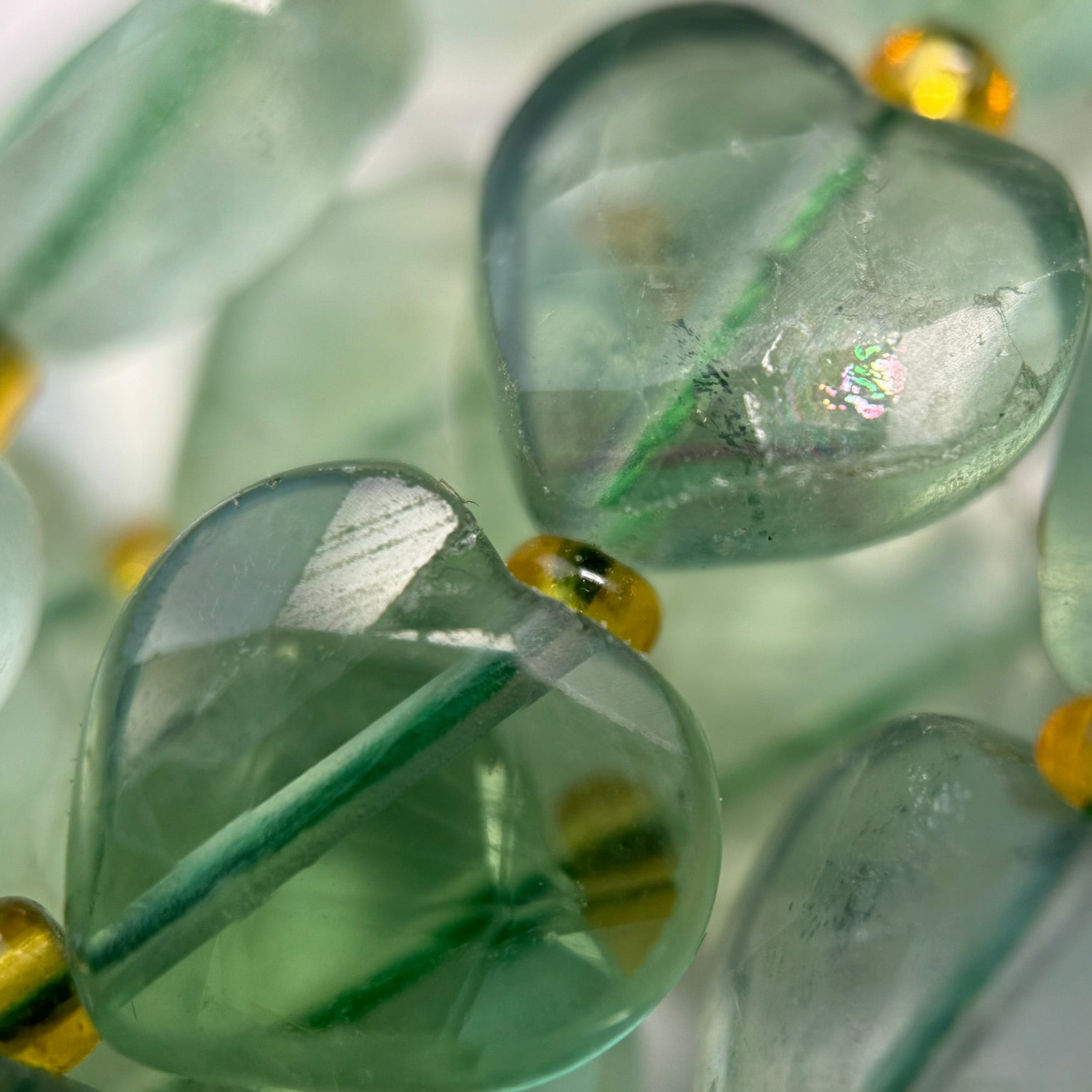 Green Fluorite Faceted Heart 12ÃƒÆ’Ã†â€™Ãƒâ€ Ã¢â‚¬â„¢ÃƒÆ’Ã‚Â¢ÃƒÂ¢Ã¢â‚¬Å¡Ã‚Â¬ÃƒÂ¢Ã¢â€šÂ¬Ã‚Â12 mm Beads image 2