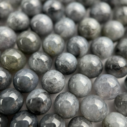 Burmese Black Jade AAA Polished Round Beads image 6