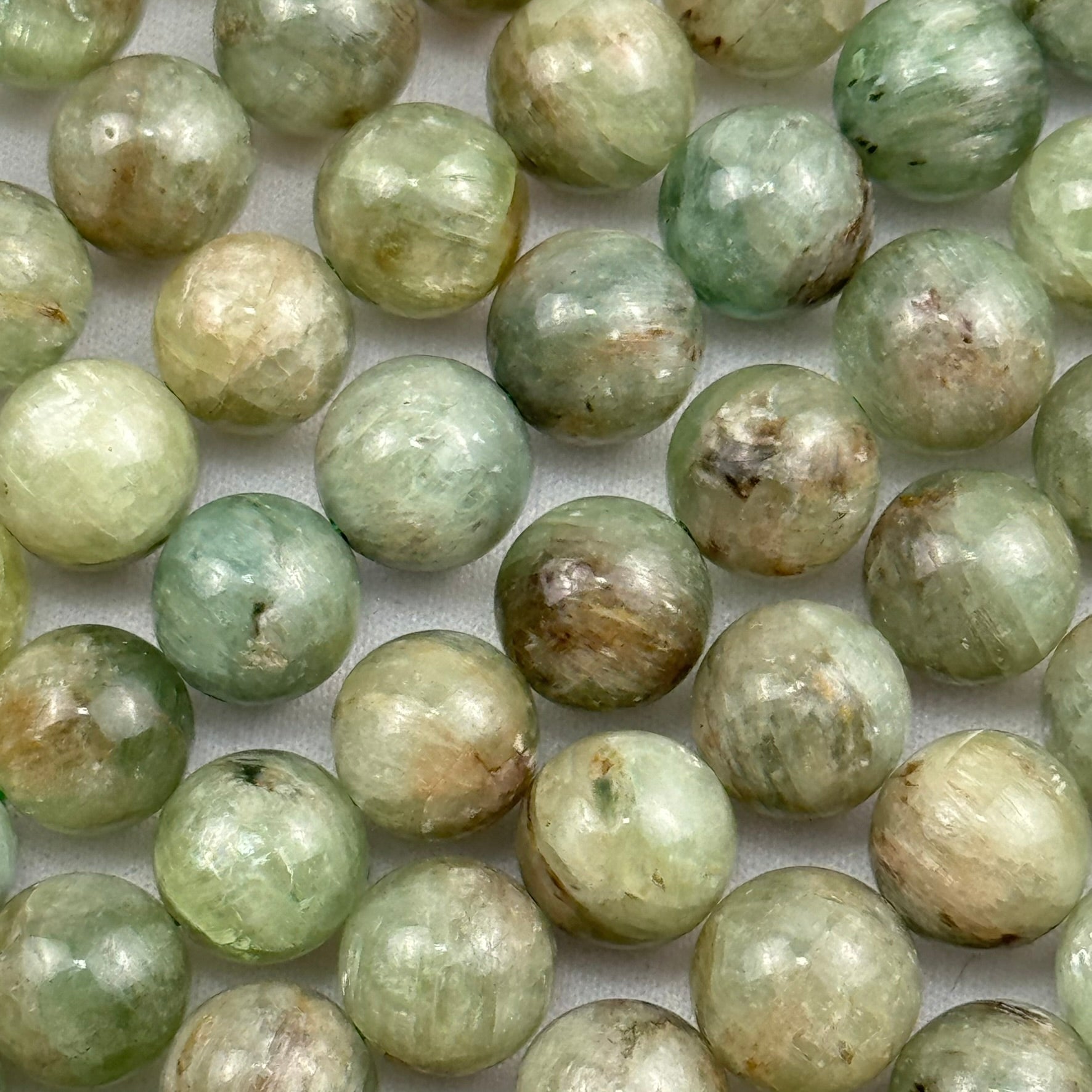 Green Kyanite Polished  Round Beads image 5
