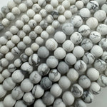 Howlite Frosted Round Beads image 2