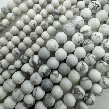 Howlite Frosted Round Beads image 2
