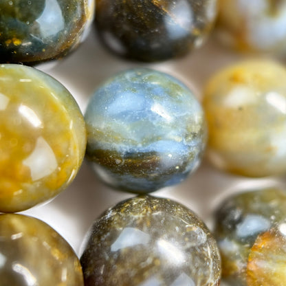 Blue Opal Polished Round Beads image 7