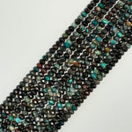 Faceted Turquoise Rondelle Beads (6x4mm) image 4