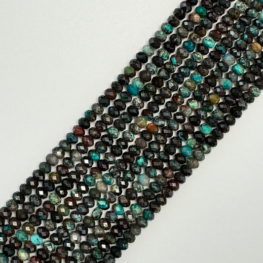 Turquoise Faceted Rondelle Beads (6x4mm)