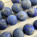 Lapis Lazuli Frosted Round Beads image 4