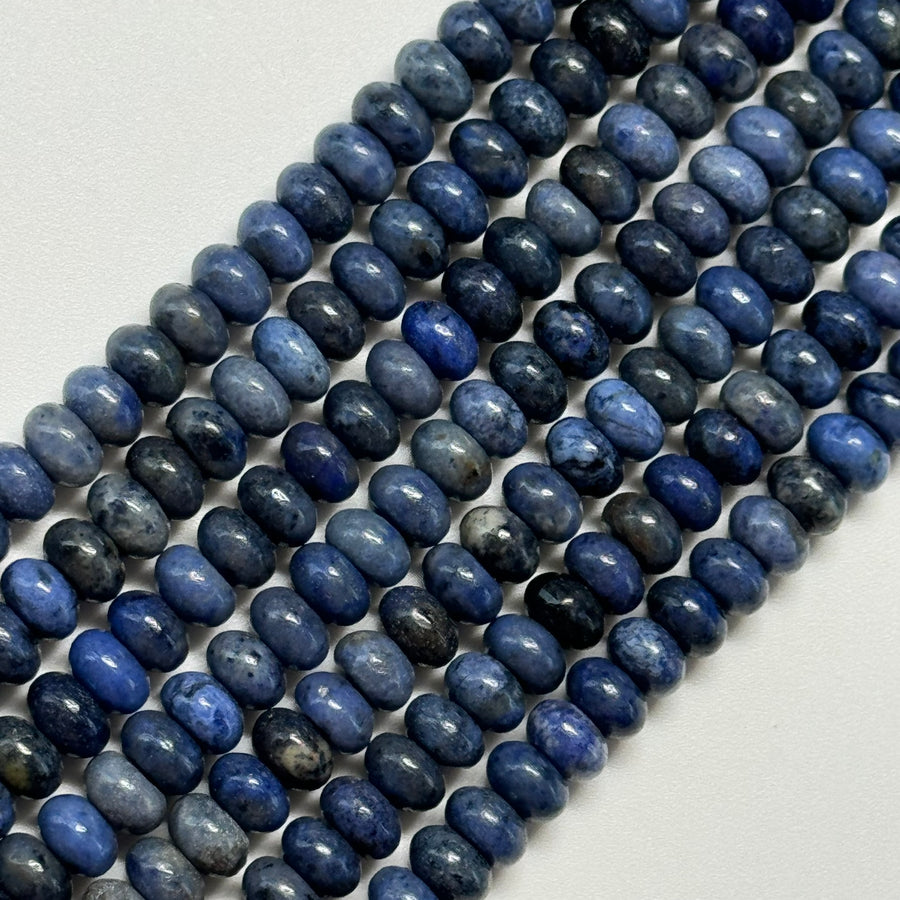 Dumortierite Rondelle Polished Beads image 0