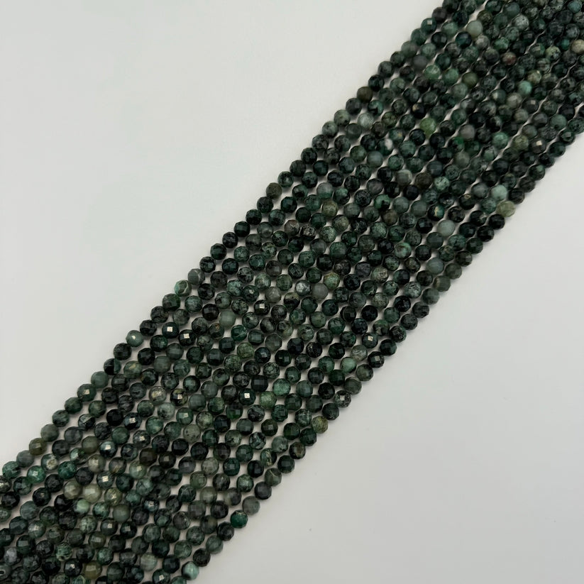 Faceted Round Stone Beads