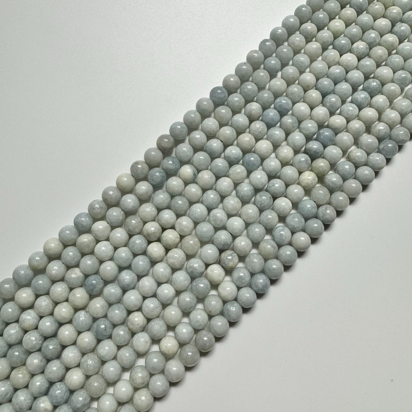 Blue Calcite Polished Round Beads image 0