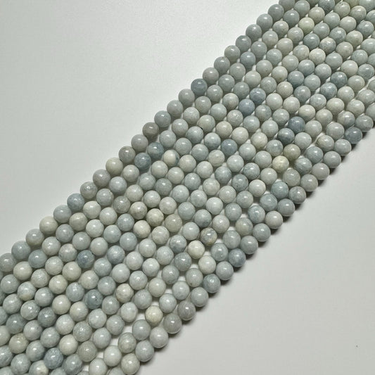 Blue Calcite Polished Round Beads image 0