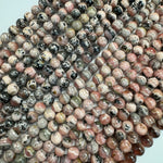 Dendritic Rhodochrosite Polished Round Beads image 13