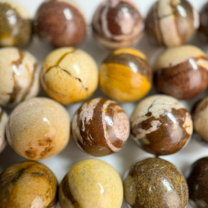 Australian Zebra Jasper Polished Round Beads image 1