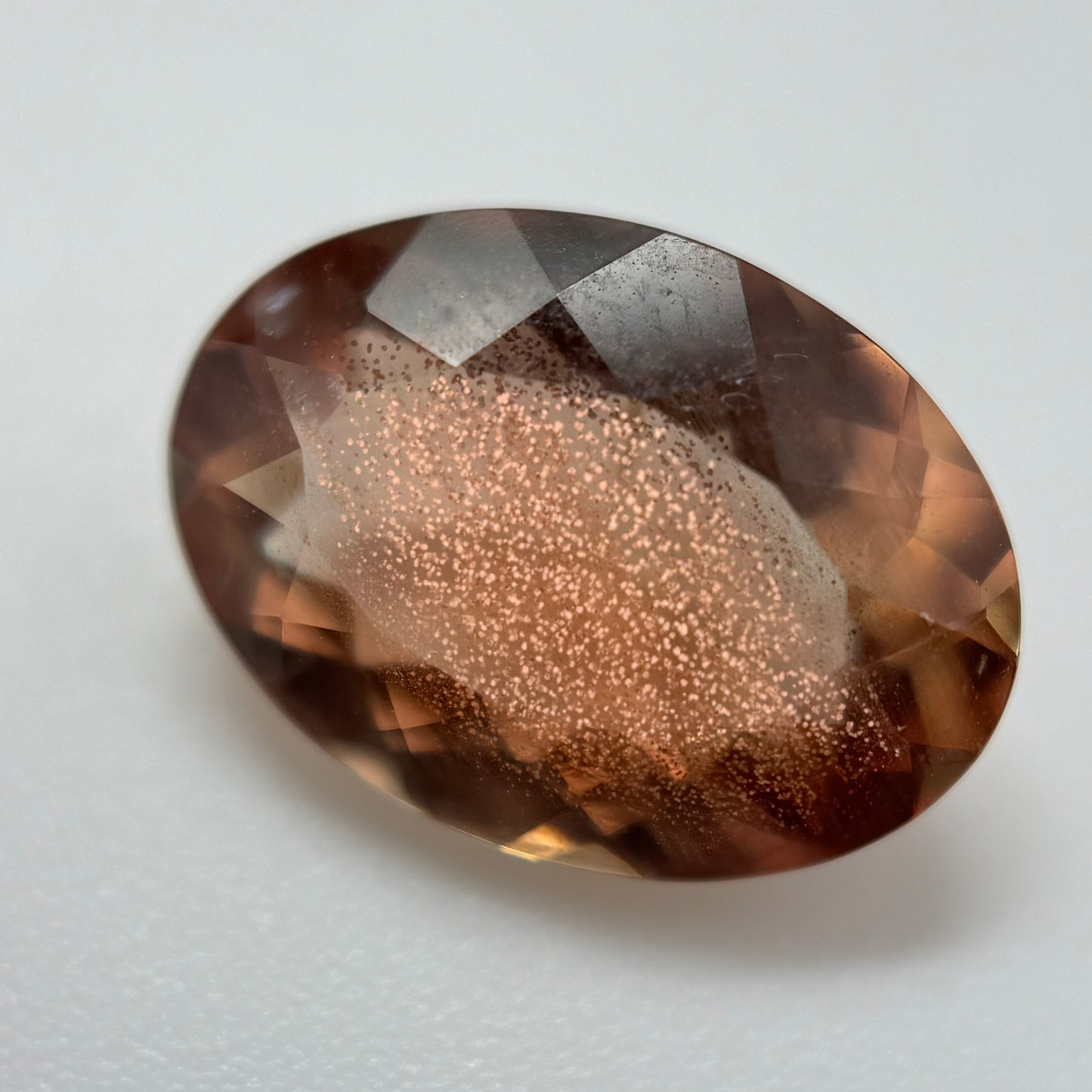 Faceted Sunstone from Oregon, US Hand Cut and Polished by Reza Piroznia image 5