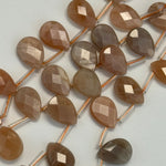 Sunstone Moonstone Faceted Pear Shape Beads image 5