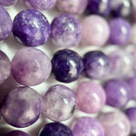 Lepidolite A Polished  Round Beads image 3