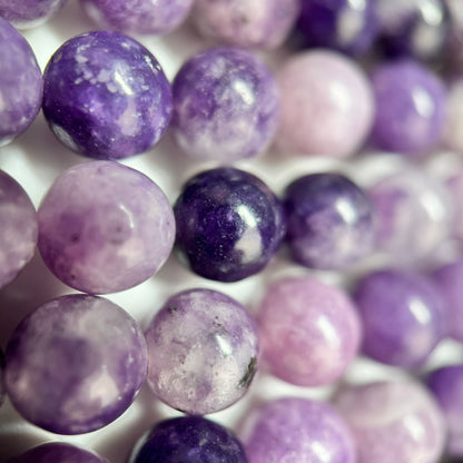 Lepidolite A Polished  Round Beads image 3