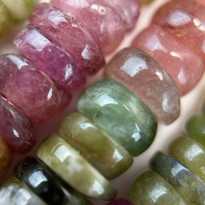 Tourmaline Rondelle Polished Beads image 4