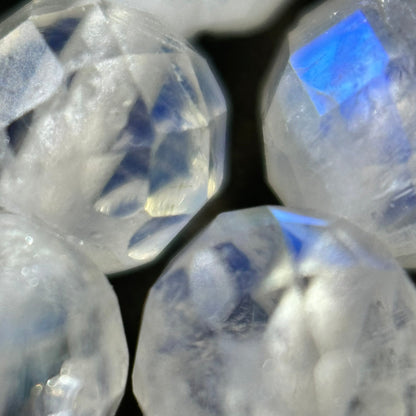 Rainbow Moonstone Faceted Round Beads - AAA Quality image 5